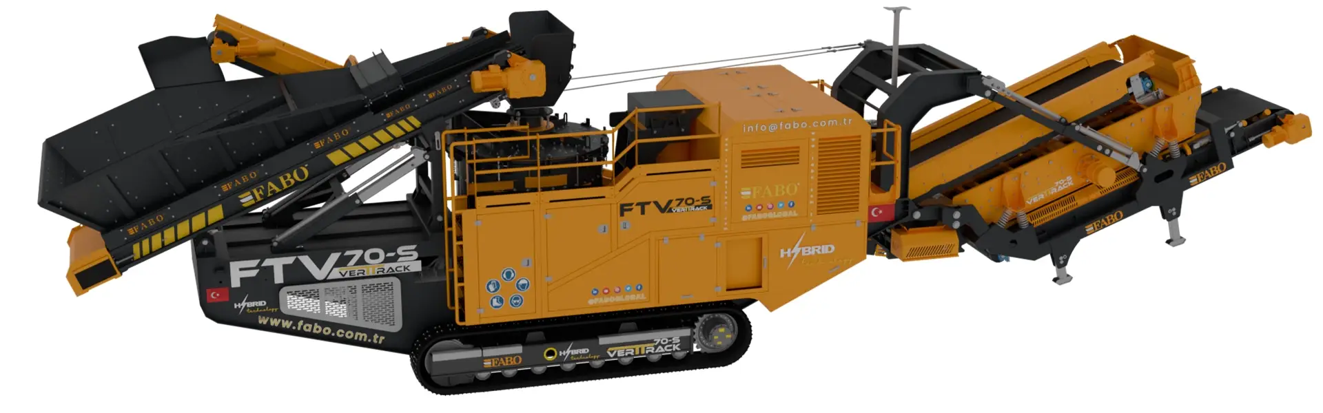 FTV-70-s Mobile Vertical Shaft Impact Crushing Screening Plant