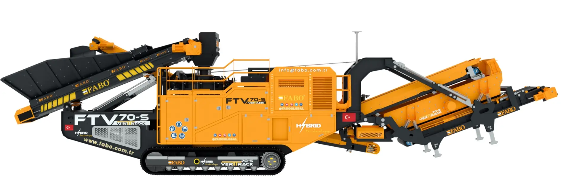 FTV-70-s Mobile Vertical Shaft Impact Crushing Screening Plant