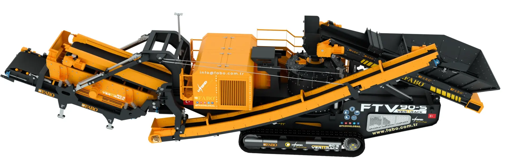 FTV-90-s Mobile Vertical Shaft Impact Crushing Screening Plant