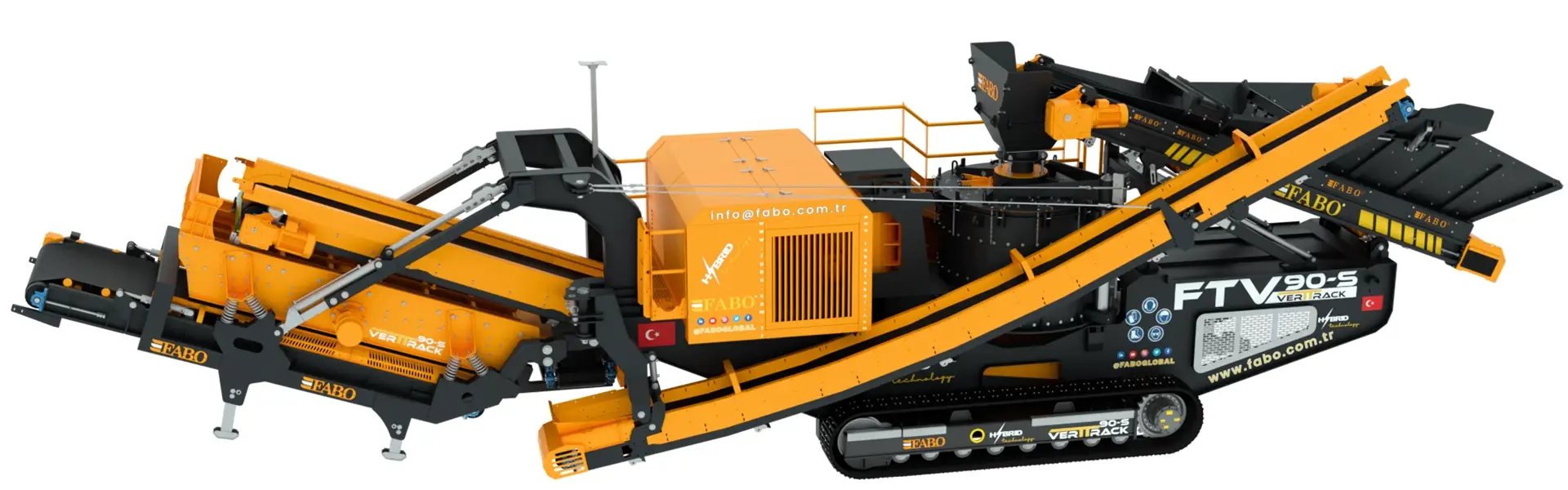 FTV-90-s Mobile Vertical Shaft Impact Crushing Screening Plant